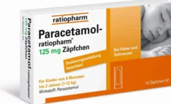 Paracetamol ratiopharm 125 mg 10 Zäpfchen