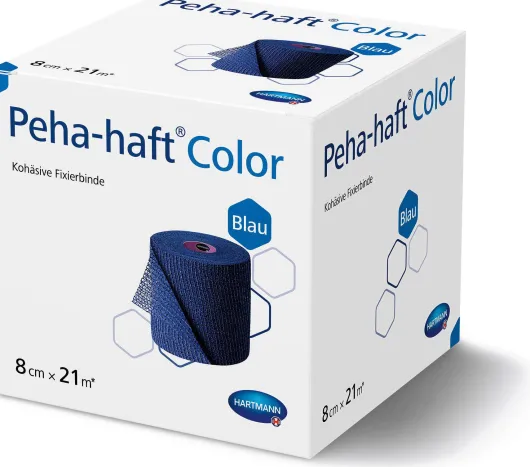 Peha Haft Color Fixierbinde Latexfrei 21 M X 8 cm Blau