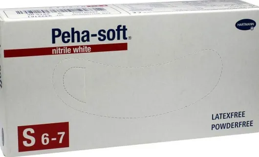 Peha-Soft Nitrile White Unt.Hands.Pud.Fr.Unst.S