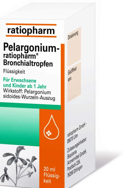 Pelargonium-ratiopharm Bronchialtropfen 20 ml