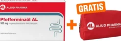 Pfefferminzöl AL 182 mg magensaftresistente Weichkapseln 60 Stück + gratis Medikamententasche 1 Stück