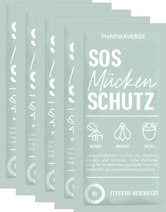 Pharmaverde SOS Mückenschutztücher 5 Stück