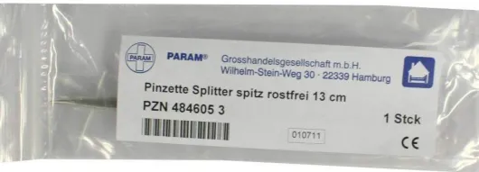 Pinzette Splitter Spitz Rostfrei 13 cm 1 Stück