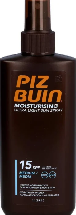 Piz Buin Moisturising Ultra Light Sun Spray Lsf 15