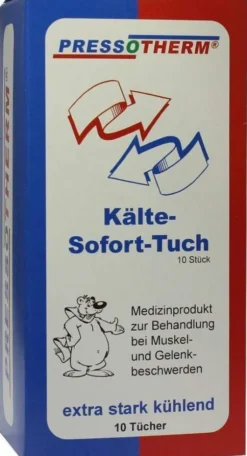 Pressotherm Kälte Sofort Tücher 10 Stück
