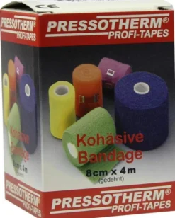 Pressotherm Kohäsive Bandage 8 cm X 4 M Blau 1 Binde