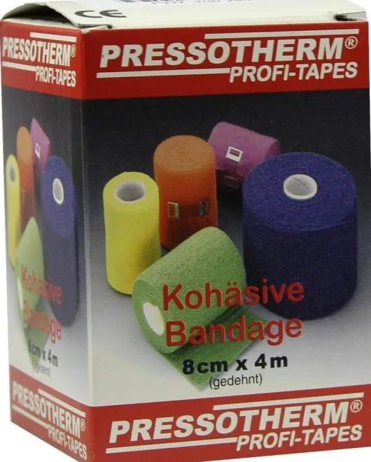 Pressotherm Kohäsive Bandage 8 cm X 4 M Blau 1 Binde