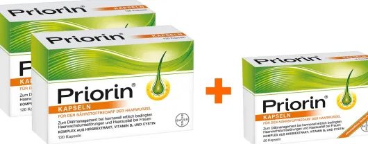 Priorin Vorteilsset 2 x 120 Kapseln + gratis 30 Kapseln