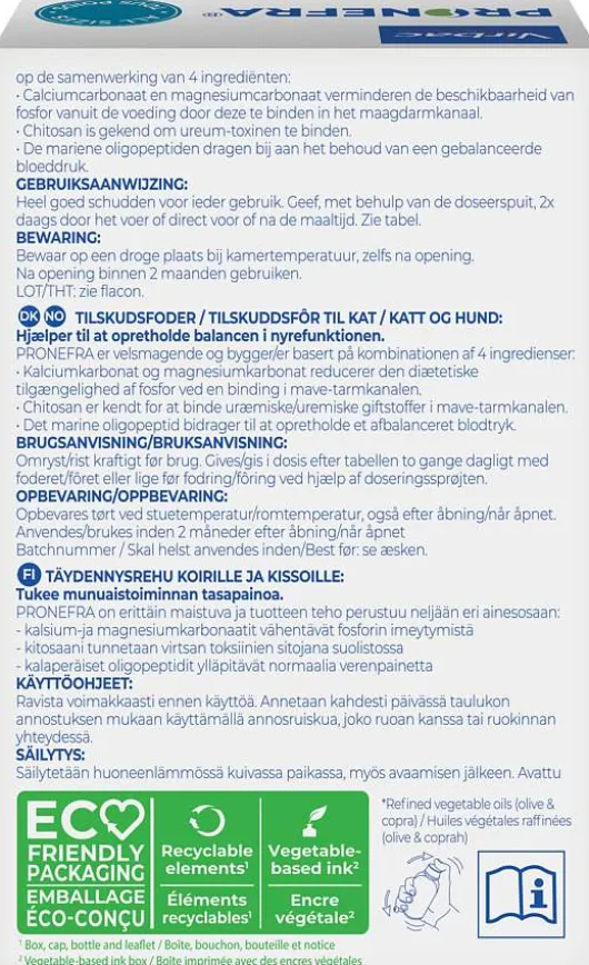 Pronefra Diät - Ergänzungsfuttermittel für Kleintiere 60 ml Flüssigkeit
