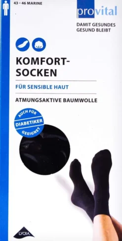 Provital Komfortsocken Men Gr.43-46 Marine 2 Stück