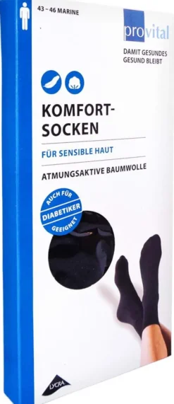 Provital Komfortsocken Men Gr.43-46 Marine 2 Stück