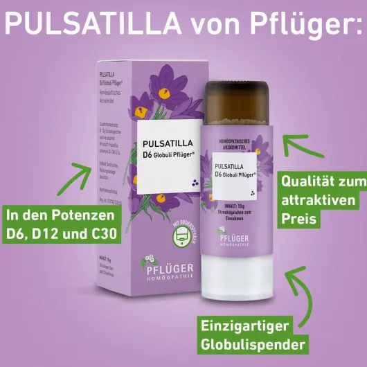 Pulsatilla D12 Globuli Pflüger Globulispender 10 g