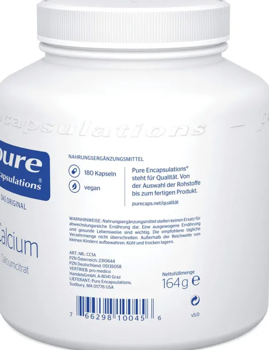 Pure Encapsulations Calciumcitrat 180 Kapseln