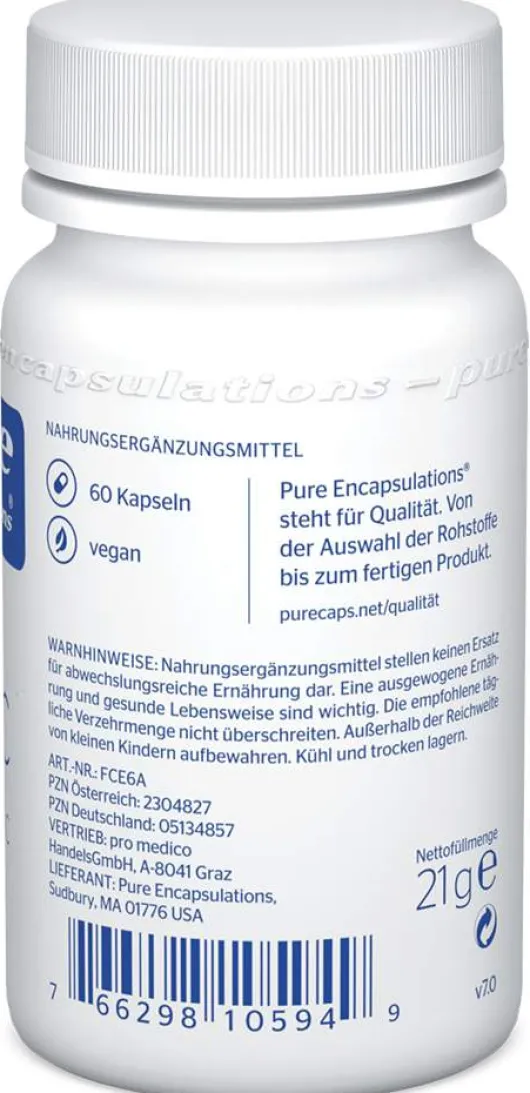 Pure Encapsulations Eisen C 60 Kapseln