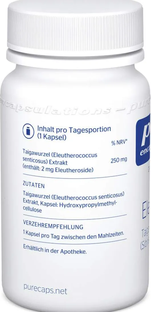 Pure Encapsulations Eleuthero 0,8 % 60 Kapseln