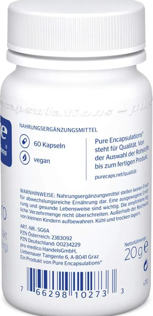 Pure Encapsulations Eleuthero 0,8 % 60 Kapseln