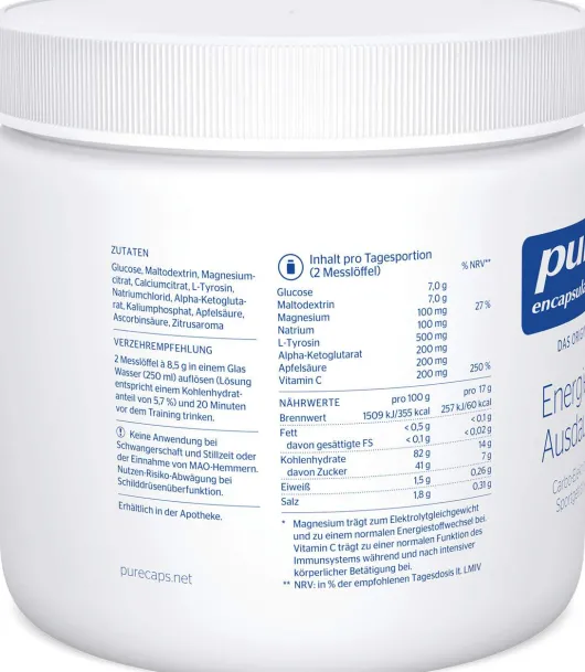 Pure Encapsulations Energie & Ausdauer 340 G Pulver