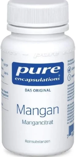 Pure Encapsulations Mangan Mangancitrat 60 Kapseln