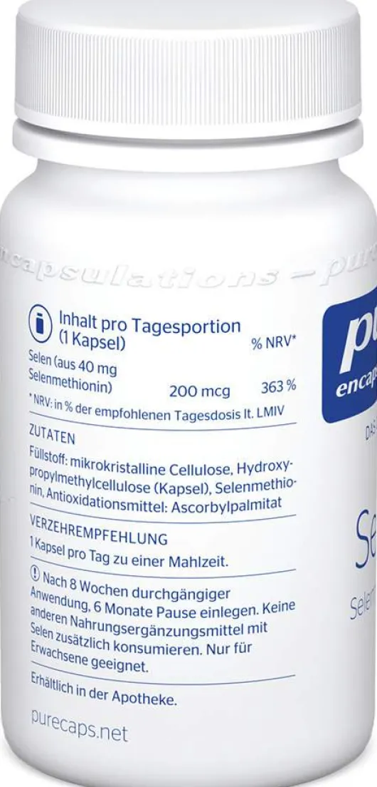 Pure Encapsulations Selen Selenmethionin 60 Kapseln