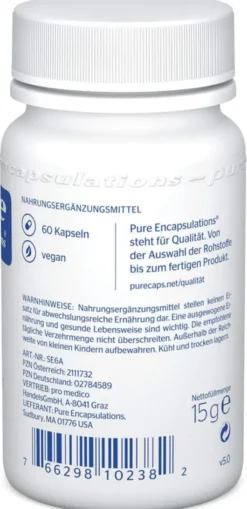 Pure Encapsulations Selen Selenmethionin 60 Kapseln