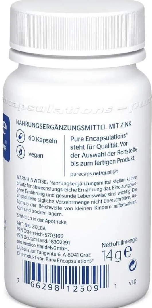 Pure Encapsulations Zink Complex 60 Kapseln