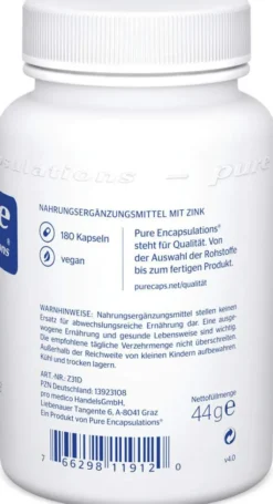 Pure Encapsulations Zink Zinkpicolinat 180 Kapseln