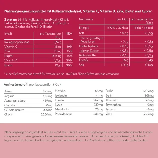PureSGP Kollagen Peptide 900 g Pulver