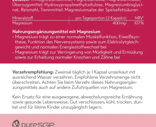 pureSGP Magnesium Komplex 60 Kapseln