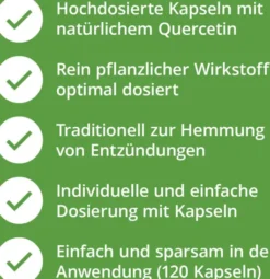 Quercetin Kapseln 500 mg Hochdosiert 90 Stk