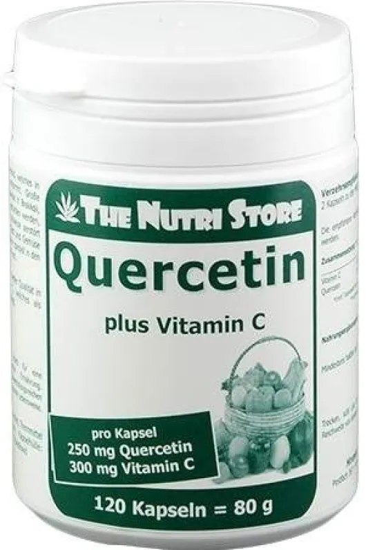 Quercetin 250 mg Plus Vitamin C 300 mg 120 Kapseln