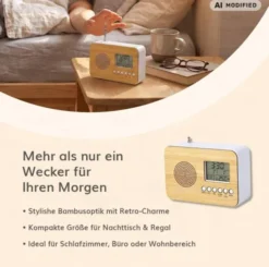 Radiowecker Bamboo mit Temperaturanzeige 1 Stück