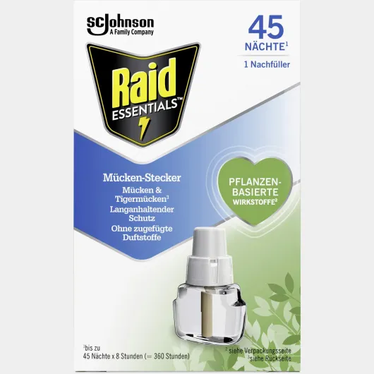 Raid Essentials Mücken-Stecker 45 Nächte Nachfüller 1 Stück