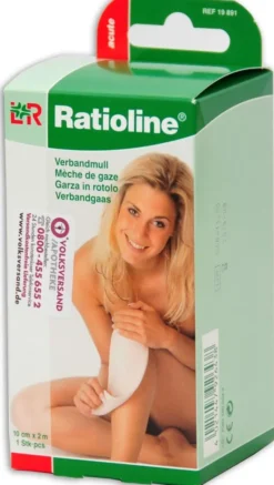 Ratioline Acute Verbandmull 10cmx2m Gerollt
