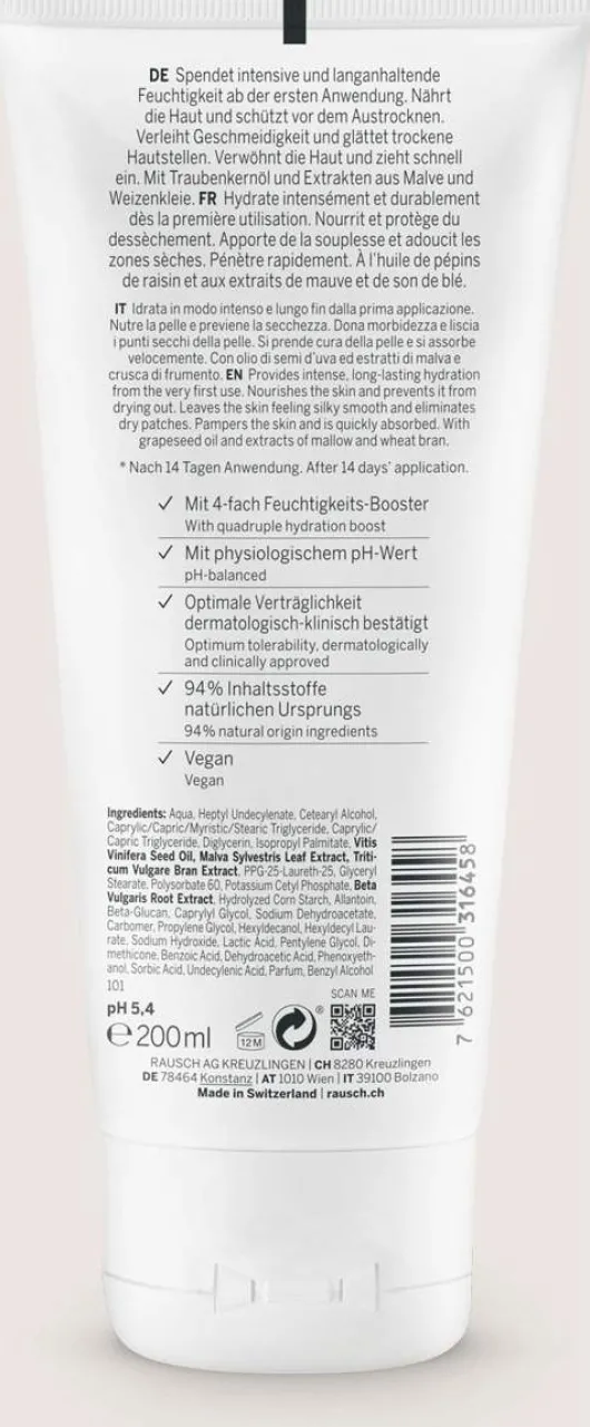 Rausch Feuchtigkeit Bodylotion Mit Malve 200 ml