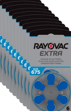 Rayovac Extra Hörgerätebatterie 675 Blau 10 x 6 Stück