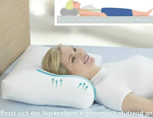 Rückenschläferkissen mit Baumwollbezug 1 Stück