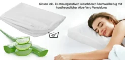 Rückenschläferkissen mit Baumwollbezug 1 Stück