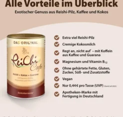 Reichi Cafe Reishi - Pilz Kaffee Kokos Vegan 400 G Pulver