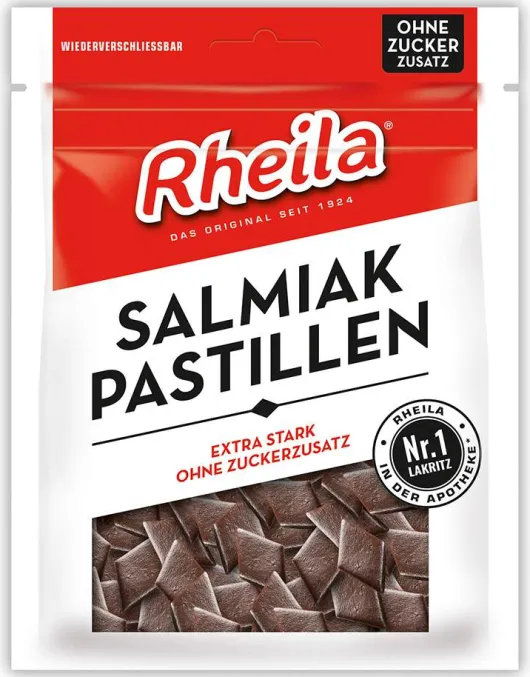 Rheila Salmiak-Pastillen Extra Stark 90 G Zuckerfrei
