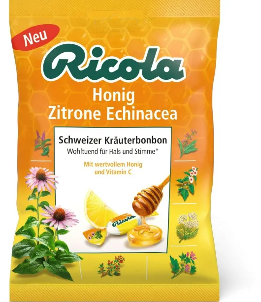 Ricola Honig Zitrone - Schweizer Hustenbonbon 75 G Beutel
