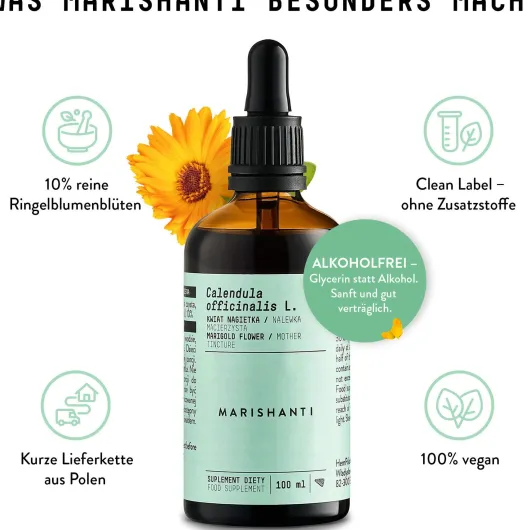 Ringelblume Extrakt Kräuter Tropfen alkoholfrei 100 ml