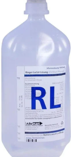 Ringer Lactat Alleman Plastik 1000 ml Infusionslösung