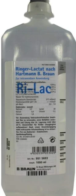 Ringer Lactat Nach Hartmann B.Braun Ecoflasche Plus 1000 Ml...