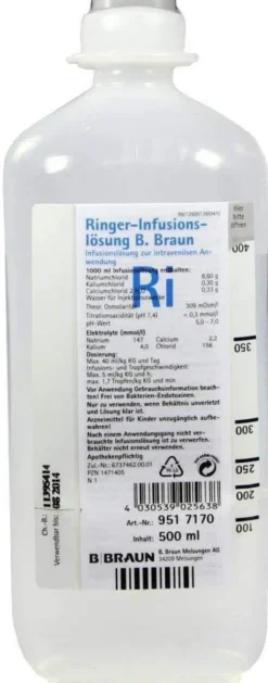 Ringer Lösung B.Braun Ecoflac Plus 500 ml Infusionslösung