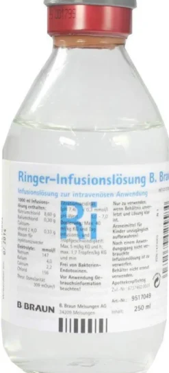 Ringer Lösung B.Braun Glas Infusionslösung 250 ml Infusionslösung