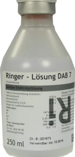 Ringer Lösung Dab 7 Plastik 250 ml Infusionslösung