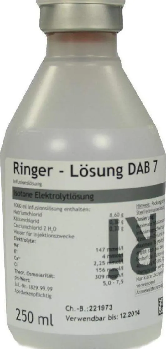 Ringer Lösung Dab 7 Plastik 250 ml Infusionslösung