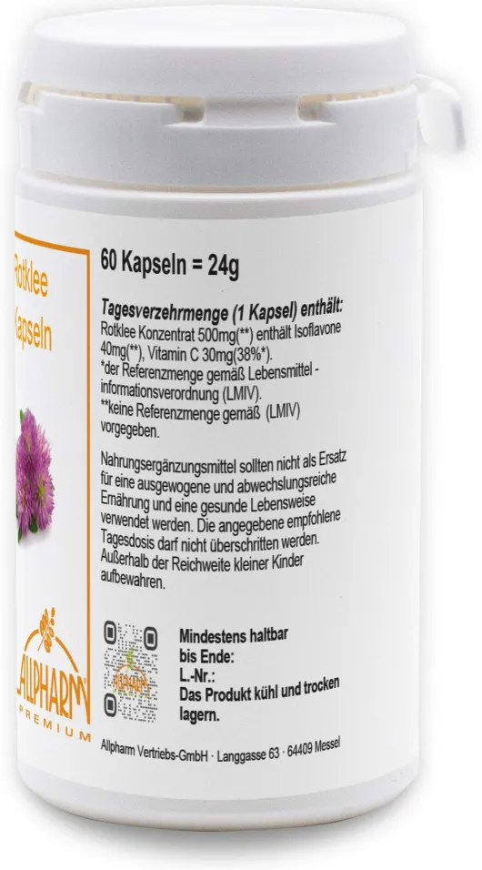Rotklee Isoflavone 500 mg 60 Kapseln