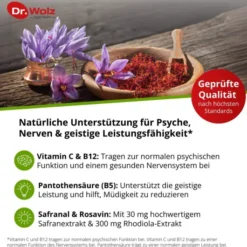 Safran und Rhodiola Extrakt Dr. Wolz 120 Kapseln