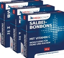 Salbei Bonbons zuckerfrei Medibond 3 x 40 g
